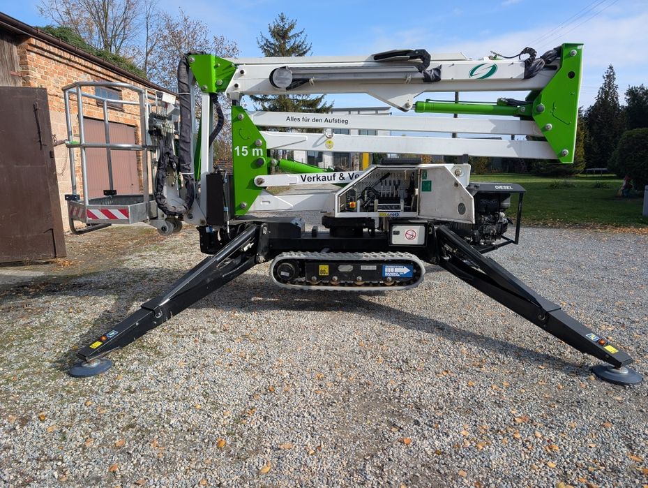 Wynajem podnośnik koszowy zwyżka na gąsienicach pająk 15m