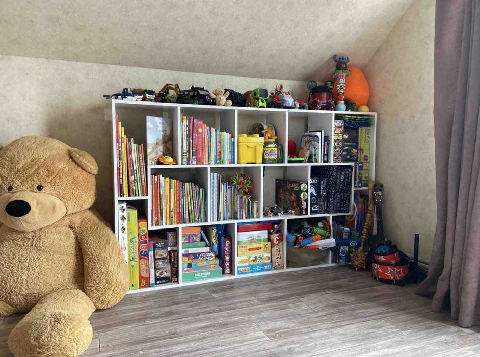 Дитячий книжковий Стелаж Портал Білий німфея 107х30х178. Новий в наявності.