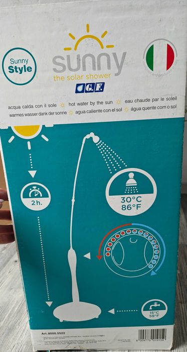 Prysznic przenośny solar Sunny nowy/powystawowy