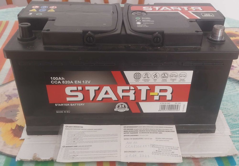Акамуляторна батарея STARTER 12V100Ah CCA 820A