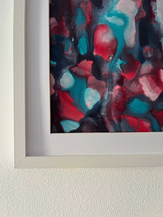 Pintura abstrata em acrílico