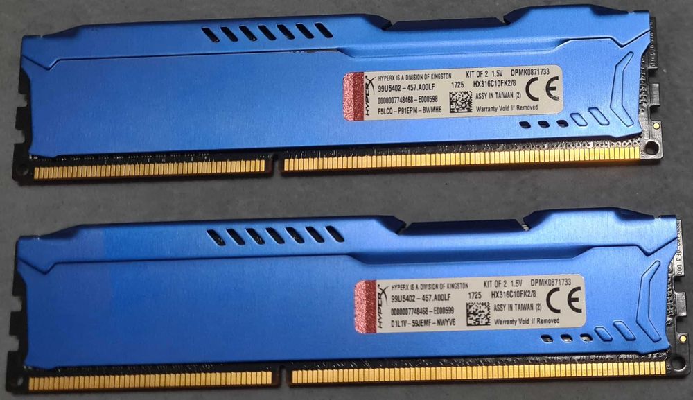 Pamięć RAM DDR3 HyperX Fury Blue 8GB (2x4GB) 1600MHz CL10 Kpl