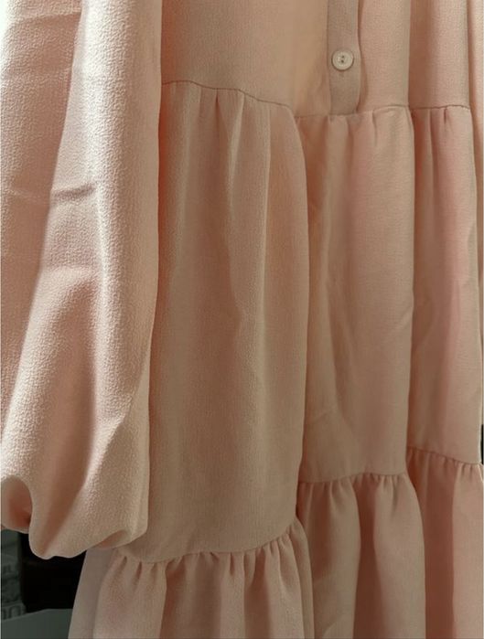 Сукня-трапеція з воланами, колір світло-рожевий, m