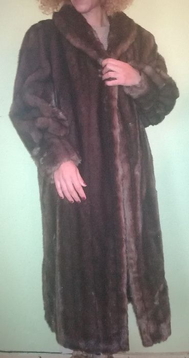 Casaco de peles sintético - comprido