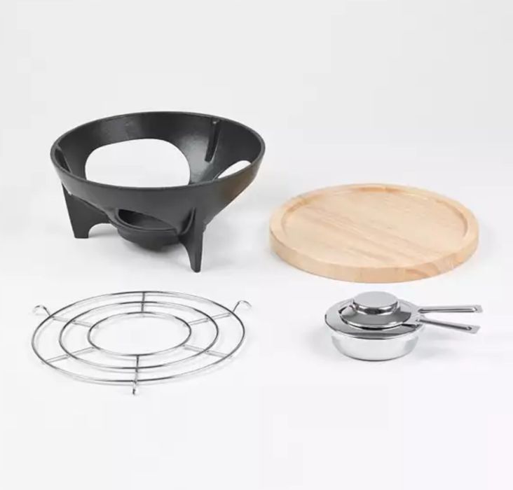 Фондюшница (горелка) Invicta чугунная 23см+ какелон (чугун).