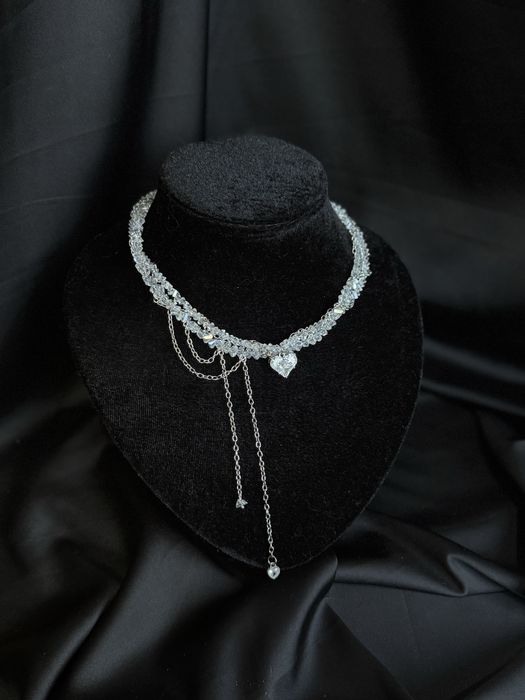 Кольє з кришталю гематиту чокер з ювелірного скла