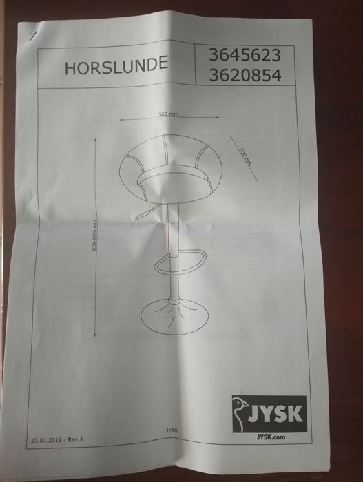 Nowy hoker / krzesło barowe JYSK HORSLUNDE (czarne / chrom) – fabrycznie nowe!