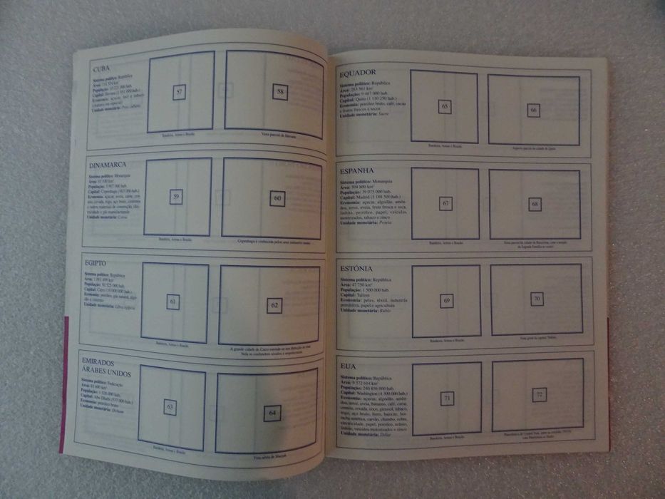 Caderneta de cromos vazia - Europer - Países do Mundo
