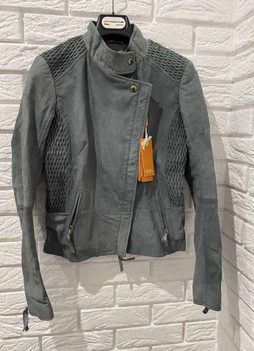 Hugo Boss кожаная демисезонная курточка оригинал