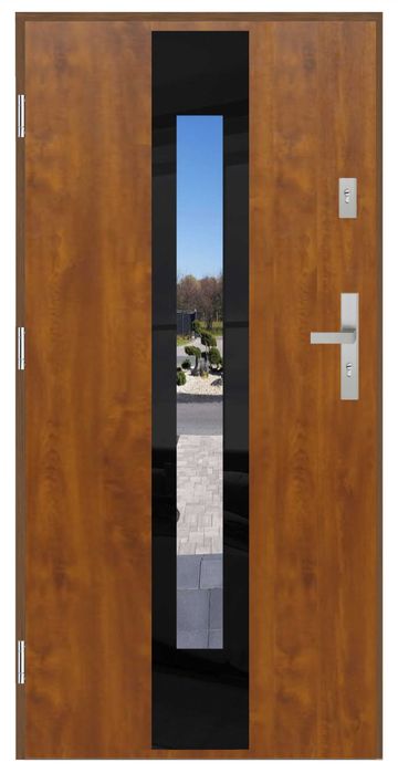 Drzwi stalowe wejściowe do domu 72 mm SI-04 GLASS, różne kolory 90 l,p