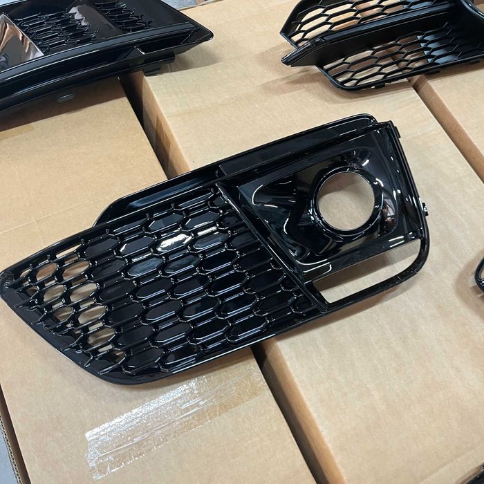 ВЫСОКОЕ КАЧЕСТВО! Боковые решетки радиатора в бампер ауди НЕДОРОГО