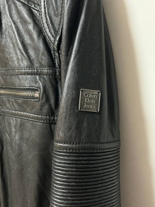 Мужская кожаная куртка Calvin Klein , L