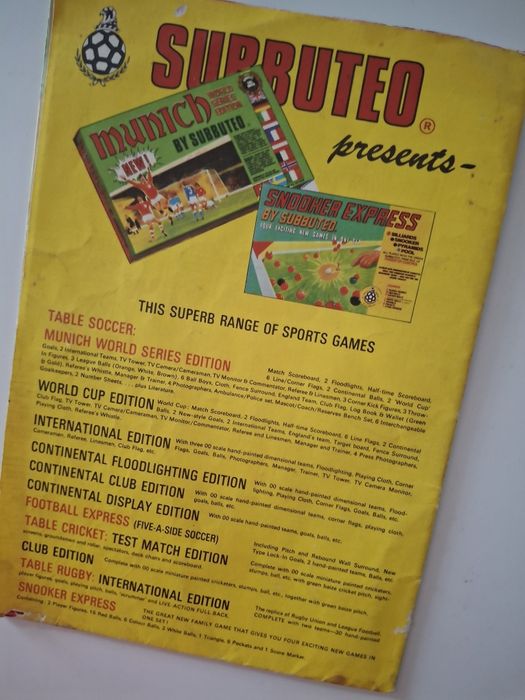 Subbuteo catalogo 1973 74 com todas equipas