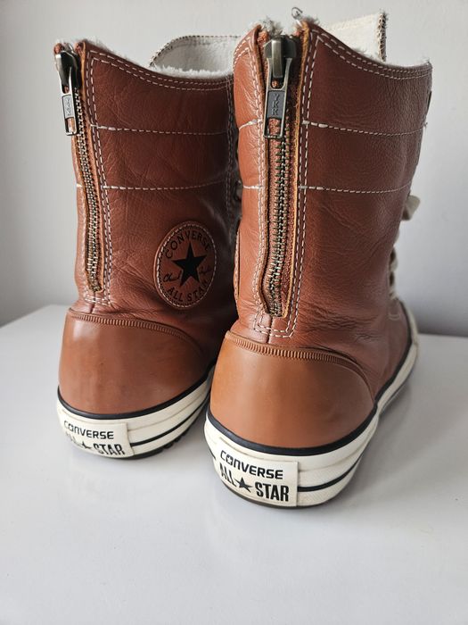 Converse trampki wysokie ocieplane- skóra naturalna