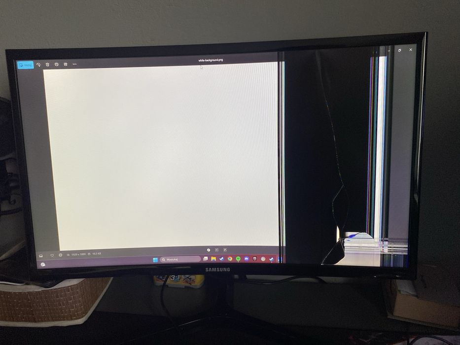 Monitor samsung 144hz uszkodzony