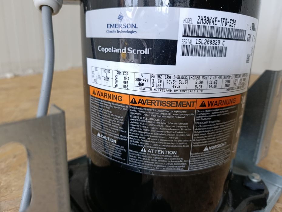 Sprężarka copeland scroll  ZH30K4E-TFD-524