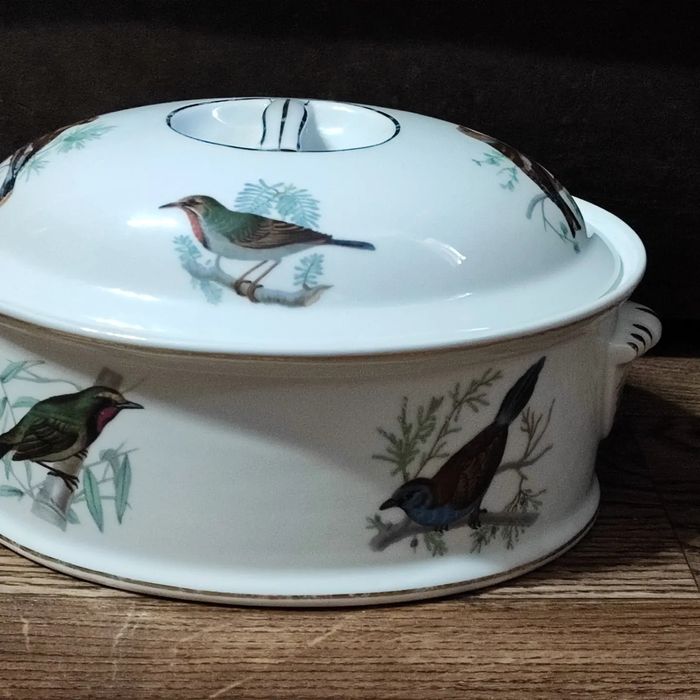 Огнеупорная фарфоровая кастрюля - террин Louis Lourioux France Le Faun