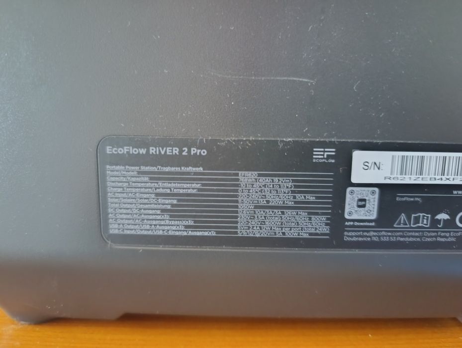 Ecoflow river 2 pro 768 ват/год, 1600ват потужність