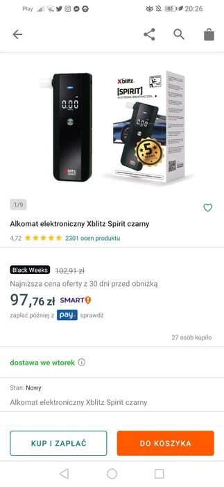 Alkomat nieużywany