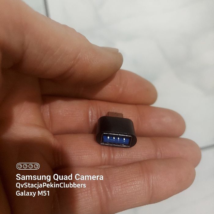 Reduktor Adapter wtyczka z TYP-C na USB Black Tablet Telefon Komputer