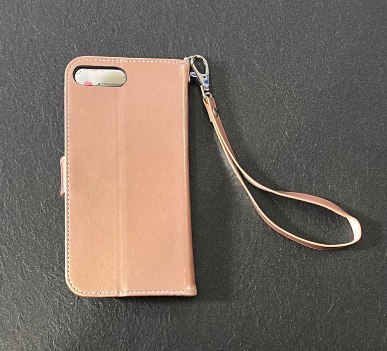 Etui portfelowe do Apple iPhone 8 Plus/7 Plus różowe złoto