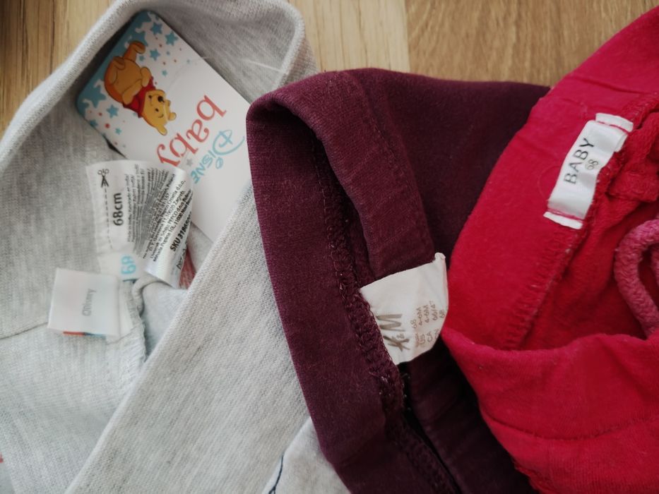 Zestaw, paka ubrań dla dziewczynki, body, bluzka, spodnie, rozmiar 68