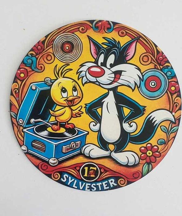 Silvester Tweet placa de metal Piu-Piu, Looney Tunes, Warner Bros.
