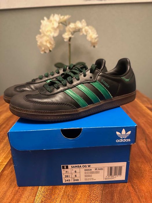 Adidas samba rozm. 39 1/3 czarne, skóra naturalna