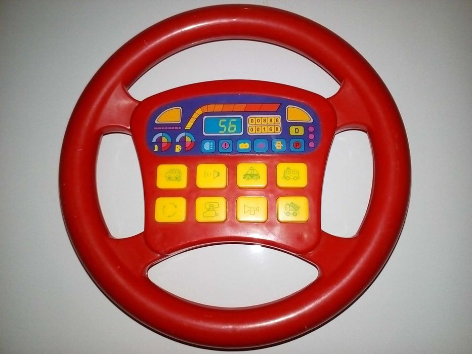 музыкальный детский руль игрушечный со звуковыми эффектами