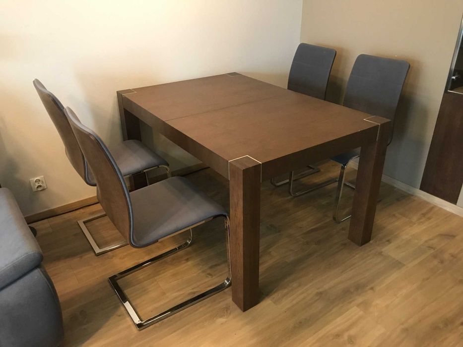 PAGED Stół i 2 stoliki - dębowe