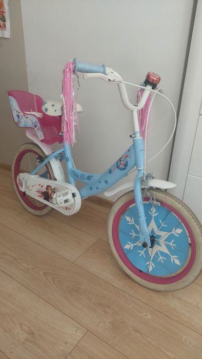 Rowerek dziecięcy Frozen 16" zawieszki i dzwonek GRATIS