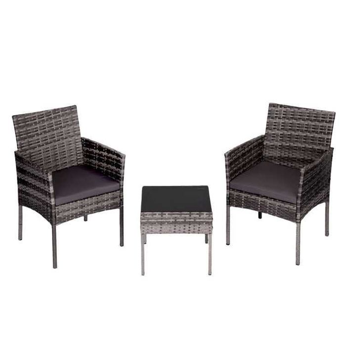 MEBLE OGRODOWE Caffee Capuccino 2 - stolik + 2xfotel TECHNORATTAN
