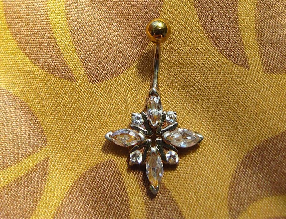 Пірсинг (пупок, язик) - срібло, медичний сплав