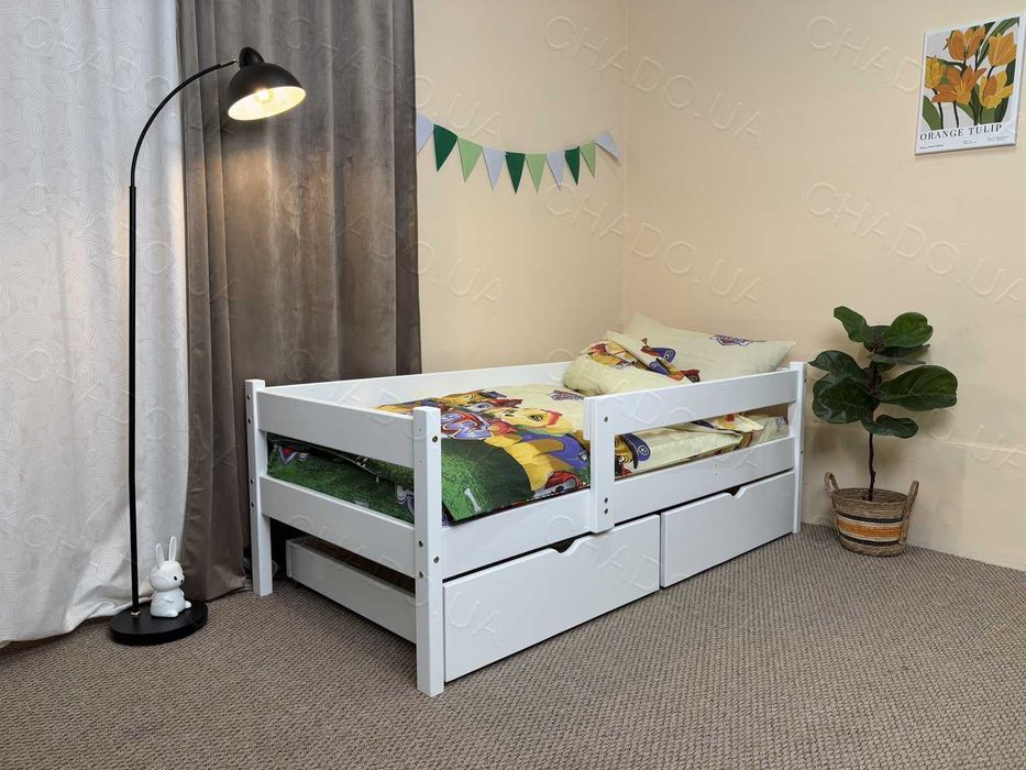 Дитяче ліжко 80x170 фарбоване дерево, детская кровать, ліжечко дитяче