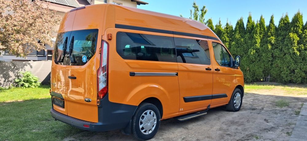 Ford Transit Custom 2017r wysoki, długi, 9 osobowy, tempomat, webasto ,  PDC, zadbany