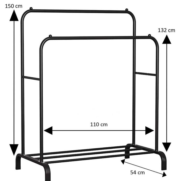 Подвійна стійка вішалка для одягу двойная вешалка Double Floor Hanger 649 грн. Мебель для