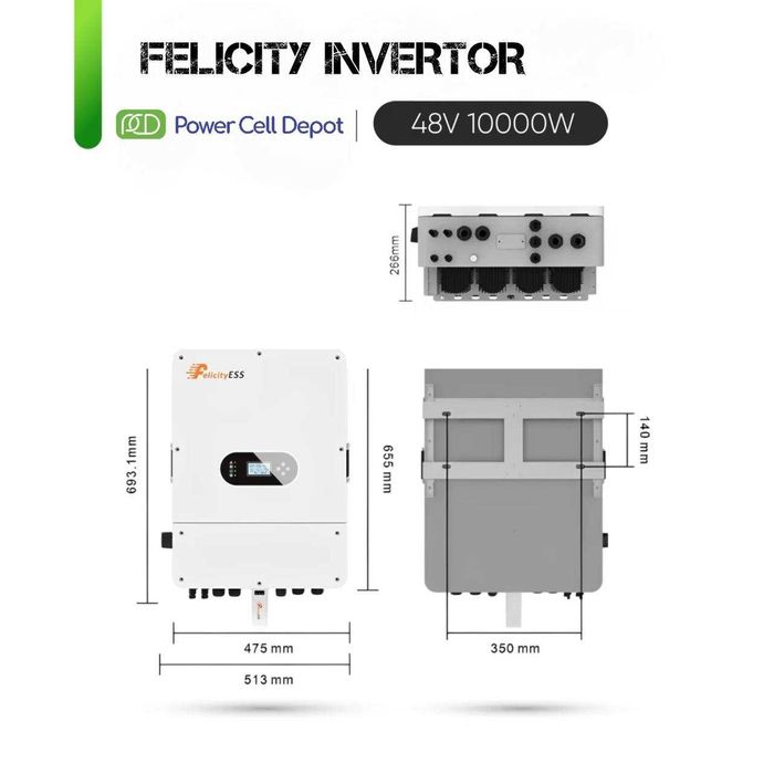 Гібридний інвертор T-REX-10KLP3G01 (Потужність 10 кВт)