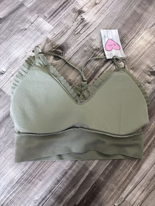 Nowy ozdobny top stanik 65B z metką szałwia