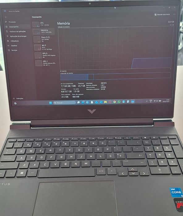 Notebook Gamer HP Victus 15 – i5 / RTX 3050 / 32GB RAM