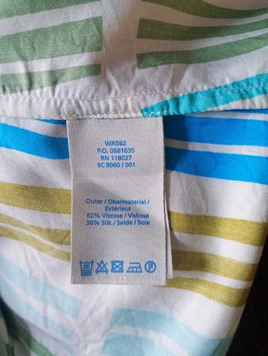 Jedwabna wiskozowa bluzka w paski Boden