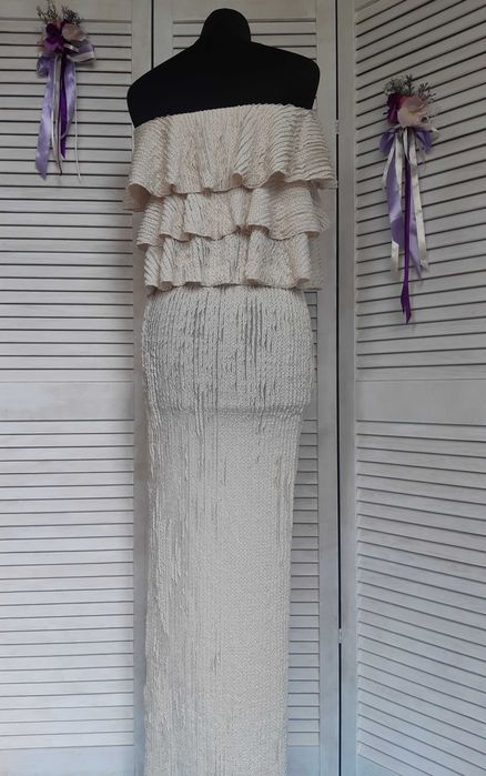 Пляжная юбка миди с разрезом в бохо, этно стиле ego