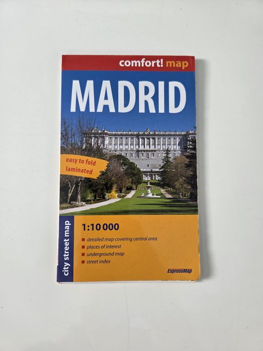 Madrid Madryt laminowana mapa miasta + metra