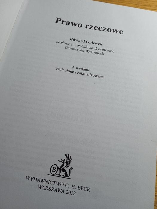 Prawo rzeczowe Edward Gniewek