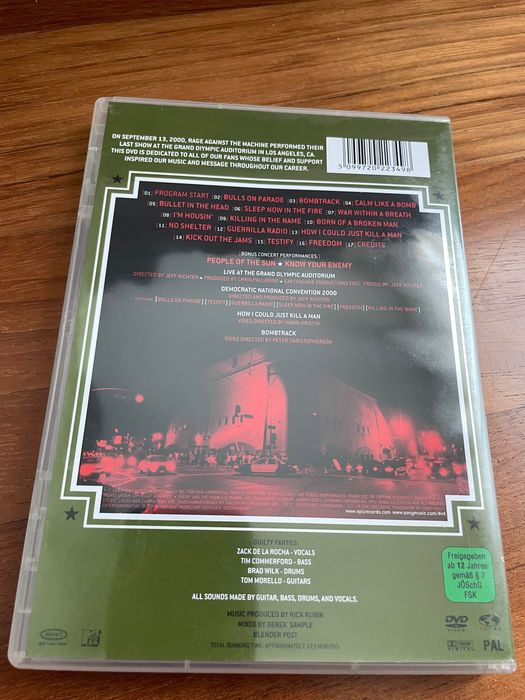 DVDs Rage Against the Machine - Excelente Estado