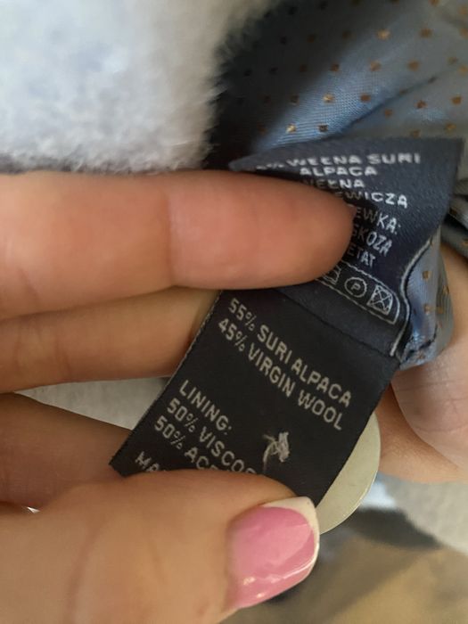 Plaszcz alpaka i welna dziewicza