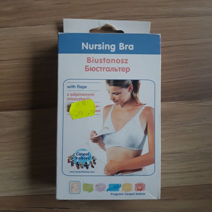 Biustonosz do karmienia odpinany rozpinany bawełniany Canpol miękki
