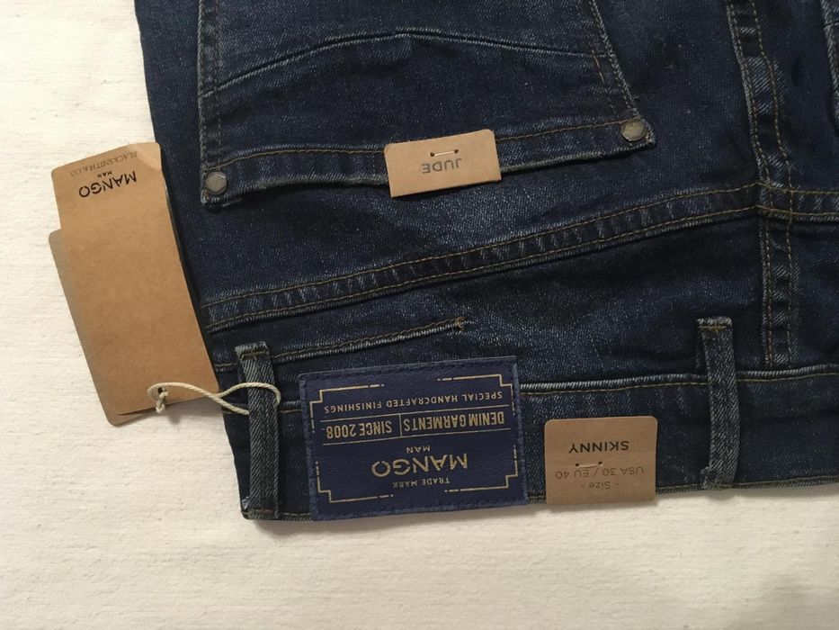 Джинсы мужские новые mango skinny jude скинни 40 размер с бирками