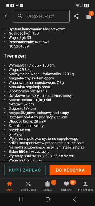 Orbitrek ZIPRO stan idealny