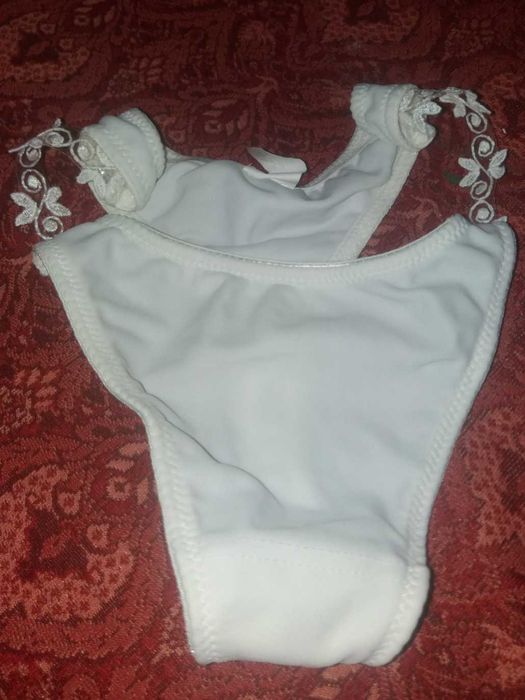 10 szt. Stringi XS białe beżowe kremowe różowe La Senza