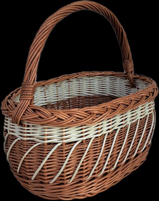 Koszyki wiklinowe, na zakupy, owoce, grzyby